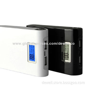 High-capacity, LCD Digital, Mini USB Phone Battery Chargers for iPhone, iPad, Tablet & PC